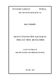 Luận văn Thạc sĩ Tài chính Ngân hàng: Quản lý tài sản công tại cơ quan Tổng cục Thuế - Bộ Tài chính