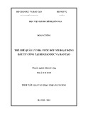 Tóm tắt Luận văn Thạc sĩ Quản lý công: Thể chế quản lý nhà nước đối với hoạt động đầu tư công tại Bộ Giáo dục và đào tạo