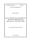 Luận văn Thạc sĩ Tài chính Ngân hàng: Quản lý thuế đối với Doanh nghiệp lớn trên địa bàn thành phố Hà Nội thuộc Tổng cục Thuế, Bộ Tài chính