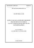 Luận văn Thạc sĩ Luật Hiến pháp và Luật Hành chính: Quyền của bị cáo là người chưa thành niên phạm tội trong xét xử hình sự tại TAND huyện Thủy Nguyên, thành phố Hải Phòng