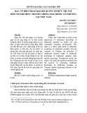 Bàn về biện pháp bảo hộ quyền sở hữu trí tuệ đối với tri thức truyền thống bài thuốc cổ truyền tại Việt Nam