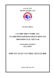 Tóm tắt Luận văn Thạc sĩ Luật học: Các điều kiện có hiệu lực của hợp đồng kinh doanh bất động sản theo pháp luật Việt Nam