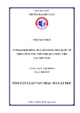 Tóm tắt Luận văn Thạc sĩ Luật học: Vi phạm hợp đồng mua bán hàng hóa quốc tế theo Công ước Viên 1980, qua thực tiễn tại Việt Nam