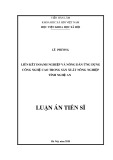 Luận án Tiến sĩ Kinh tế: Liên kết doanh nghiệp và nông dân ứng dụng công nghệ cao trong sản xuất nông nghiệp tỉnh Nghệ An