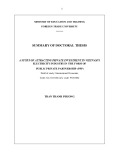 Summary of Doctoral thesis: A study of attracting private investment in Vietnam’s electricity industry in the form of public private partnership (PPP)