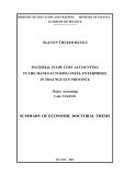 Summary of Economic Doctoral thesis: Material flow cost accounting in the manufacturing steel enterprises in Thai Nguyen province