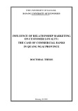 Doctoral thesis Business Administration: Influence of relationship marketing on customer loyalty - The case of commercial banks in Quang Ngai province