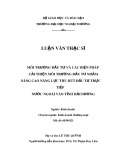 Luận văn Thạc sĩ Kinh tế: Môi trường đầu tư và các biện pháp cải thiện môi trường đầu tư nhằm nâng cao năng lực thu hút đầu tư trực tiếp nước ngoài vào tỉnh Hải Dương
