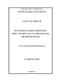 Luận văn Thạc sĩ Quản trị kinh doanh: Đẩy mạnh xuất khẩu nhóm hàng nông lâm thủy sản của Việt Nam sang thị trường Hoa Kỳ