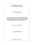 Luận văn Thạc sĩ Quản trị kinh doanh: Nâng cao năng lực cạnh tranh dịch vụ truyền hình trả tiền của công ty TNHH truyền hình cáp Saigontourist (SCTV)