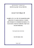 Luận văn Thạc sĩ Quản trị kinh doanh: Nghiên cứu các yếu tố ảnh hưởng đến niềm tin của khách hàng cá nhân đối với dịch vụ Internet banking của Ngân hàng TMCP Kỹ Thương Việt Nam (Techcombank)