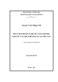 Luận văn Thạc sĩ Kinh tế: Phân tích mối quan hệ giữa tăng trưởng kinh tế và lượng khí thải CO2 tại Việt Nam