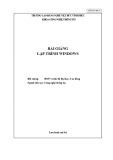 Bài giảng Lập trình Windows - Trường CĐN Việt Đức Vĩnh Phúc
