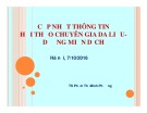 Bài giảng Cập nhật thông tin hội thảo chuyên gia da liễu dị ứng miễn dịch