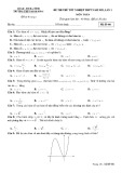 Đề thi thử tốt nghiệp THPT năm 2021 môn Toán lần 1 - Trường THPT Minh Khai, Hà Tĩnh