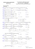 Đề thi thử tốt nghiệp THPT năm 2021 môn Toán có đáp án - Trường THPT Phan Đình Phùng, Quảng Bình