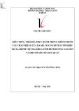 Tóm tắt luận văn Thạc sĩ Y tế công cộng: Kiến thức, thái độ, thực hành phòng chống bệnh tay chân miệng của bà mẹ có con dưới 5 tuổi điều trị tại Bệnh viện đa khoa tỉnh Bình Dương năm 2019 và một số yếu tố liên quan