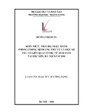 Tóm tắt luận văn Thạc sĩ Y tế công cộng: Kiến thức, thái độ, thực hành phòng chống bệnh ung thư vú và một số yếu tố liên quan ở phụ nữ 20-50 tuổi tại Sóc Sơn, Hà Nội năm 2018
