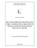 Tóm tắt luận văn Thạc sĩ Y tế công cộng: Thực trạng nhiễm giun truyền qua đất ở trẻ 12-60 tháng tuổi và một số yếu tố liên quan tại huyện Mường Khương tỉnh Lào Cai, năm 2018