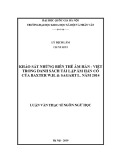 Luận văn Thạc sĩ Ngôn ngữ học: Khảo sát những biến thể âm Hán - Việt trong danh sách tái lập âm Hán cổ của Baxter W.H. & Sagart L. năm 2014