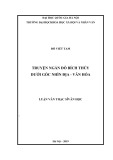 Luận văn Thạc sĩ Văn học: Truyện ngắn Đỗ Bích Thúy dưới góc nhìn địa - văn hóa