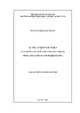 Luận án Tiến sĩ Ngôn ngữ học: Sự phát triển ngữ nghĩa của những từ ngữ chỉ cảm giác trong tiếng Việt trên cơ sở nghiệm thân