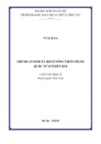 Luận văn Thạc sĩ Châu Á học: Chế độ an sinh xã hội ở nông  thôn Trung Quốc từ 1978 đến 2018