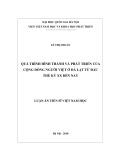 Luận án Tiến sĩ Việt Nam học: Quá trình hình thành và phát triển của cộng đồng người Việt ở Đà Lạt từ đầu thế kỷ XX đến nay