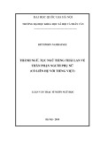 Luận văn Thạc sĩ Ngôn ngữ học: Thành ngữ, tục ngữ tiếng Thái Lan về thân phận ngời phụ nữ (Có liên hệ với tiếng Việt)