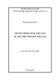 Luận văn Thạc sĩ Văn học: Truyện trinh thám Việt Nam từ góc nhìn thi pháp thể loại
