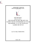 Tóm tắt luận văn Thạc sĩ Điều dưỡng: Phân tích kết quả phục hồi chức năng vận động trị liệu người bệnh đột quỵ não giai đoạn hồi phục và các yếu tố liên quan tại Bệnh viện Sơn Tây