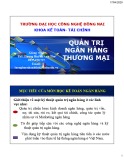 Bài giảng Quản trị ngân hàng thương mại: Chương mở đầu - ThS. Lương Huỳnh Anh Thư