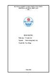 Bài giảng Vi sinh vật (Ngành Nuôi trồng thủy sản - Trình độ Cao đẳng) - CĐ Thủy Sản