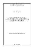 Tóm tắt Luận án Tiến sĩ Quân sự: Nghiên cứu bảo đảm kỹ thuật cho lực lượng vũ trang địa phương trong tác chiến phòng thủ tỉnh, thành phố ven biển Đồng bằng Bắc Bộ