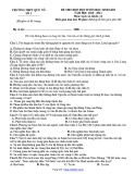 Đề thi học sinh giỏi môn Lịch sử lớp 12 năm 2020-2021- Trường THPT Quế Võ số 1, Bắc Ninh