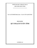 Bài giảng Quy hoạch tuyến tính - ĐH Sư Phạm Kỹ Thuật Nam Định