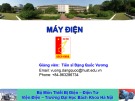 Bài giảng Máy điện: Chương 3 - TS. Đặng Quốc Vương