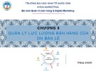 Bài giảng Quản trị bán lẻ: Chương 8 - ĐH Kinh tế Quốc dân