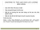 Bài giảng Quản trị bán hàng: Chương 10 - ĐH Kinh tế Quốc dân