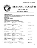 Đề cương ôn tập học kì 2 môn Toán lớp 10 năm 2020-2021 - Trường THPT Xuân Đỉnh