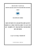 Luận văn Thạc sĩ Kinh tế: Một số nhân tố ảnh hưởng đến quyết định lựa chọn thương hiệu tã giấy em bé – Nghiên cứu thị trường Thành phố Hồ Chí Minh