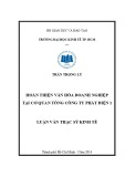 Luận văn Thạc sĩ Kinh tế: Hoàn thiện văn hóa doanh nghiệp tại Cơ quan Tổng công ty Phát điện 1