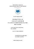 Luận văn Thạc sĩ Kinh tế: Giải pháp nâng cao năng lực cạnh tranh cho Công ty TNHH Nội Thất Gia Việt đến năm 2020