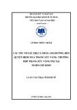 Luận văn Thạc sĩ Kinh tế: Các yếu tố giá trị cá nhân ảnh hưởng đến quyết định mua trang sức vàng - Trường hợp trang sức vàng PNJ tại Thành phố Hồ Chí Minh