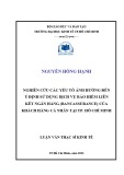 Luận văn Thạc sĩ Kinh tế: Nghiên cứu các yếu tố ảnh hưởng đến ý định sử dụng dịch vụ Bảo hiểm liên kết ngân hàng (Bancassurance) của khách hàng cá nhân tại TP. Hồ Chí Mminh