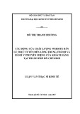 Luận văn Thạc sĩ Kinh tế: Tác động của chất lượng website bán lẻ trực tuyến đến lòng trung thành và hành vi truyền miệng của khách hàng tại thành phố Hồ Chí Minh