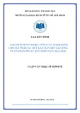 Luận văn Thạc sĩ Kinh tế: Giải pháp hoàn thiện công tác Marketing cho sản phẩm ắc quy gắn máy kín tại Công ty Cổ phần Pin ắc quy miền Nam giai đoạn 2014 - 2020