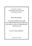 Luận văn Thạc sĩ Kinh tế: Ứng dụng thẻ điểm cân bằng để hoàn thiện hệ thống đánh giá hiệu quả hoạt động tại Công ty TNHH  Indochina Stone Việt Nam