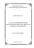 Luận văn Thạc sĩ Kinh tế: Các yếu tố ảnh hưởng đến ý định chuyển đổi thương hiệu trang thiết bị y tế gia đình của người tiêu dùng