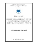 Luận văn Thạc sĩ Kinh tế: Giải pháp nâng cao động lực làm  việc của nhân viên tại Ngân hàng Phát Triển Nhà Đồng Bằng Sông Cửu Long